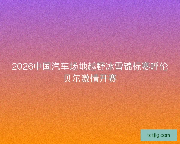 2026中国汽车场地越野冰雪锦标赛呼伦贝尔激情开赛